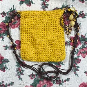 NWT New Directions Yellow Woven Purse